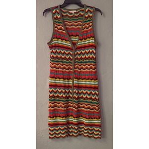 EST. 1946 Womens M‎ Multicolored Sweater Vest Boho Grannycore Knee Length